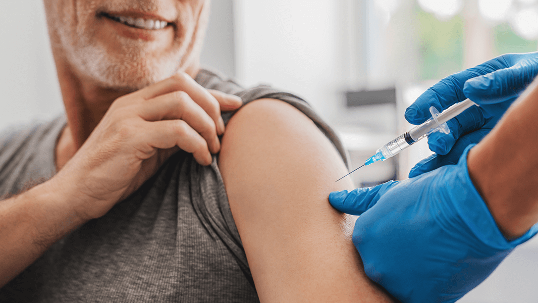 Image of a person being vaccinated